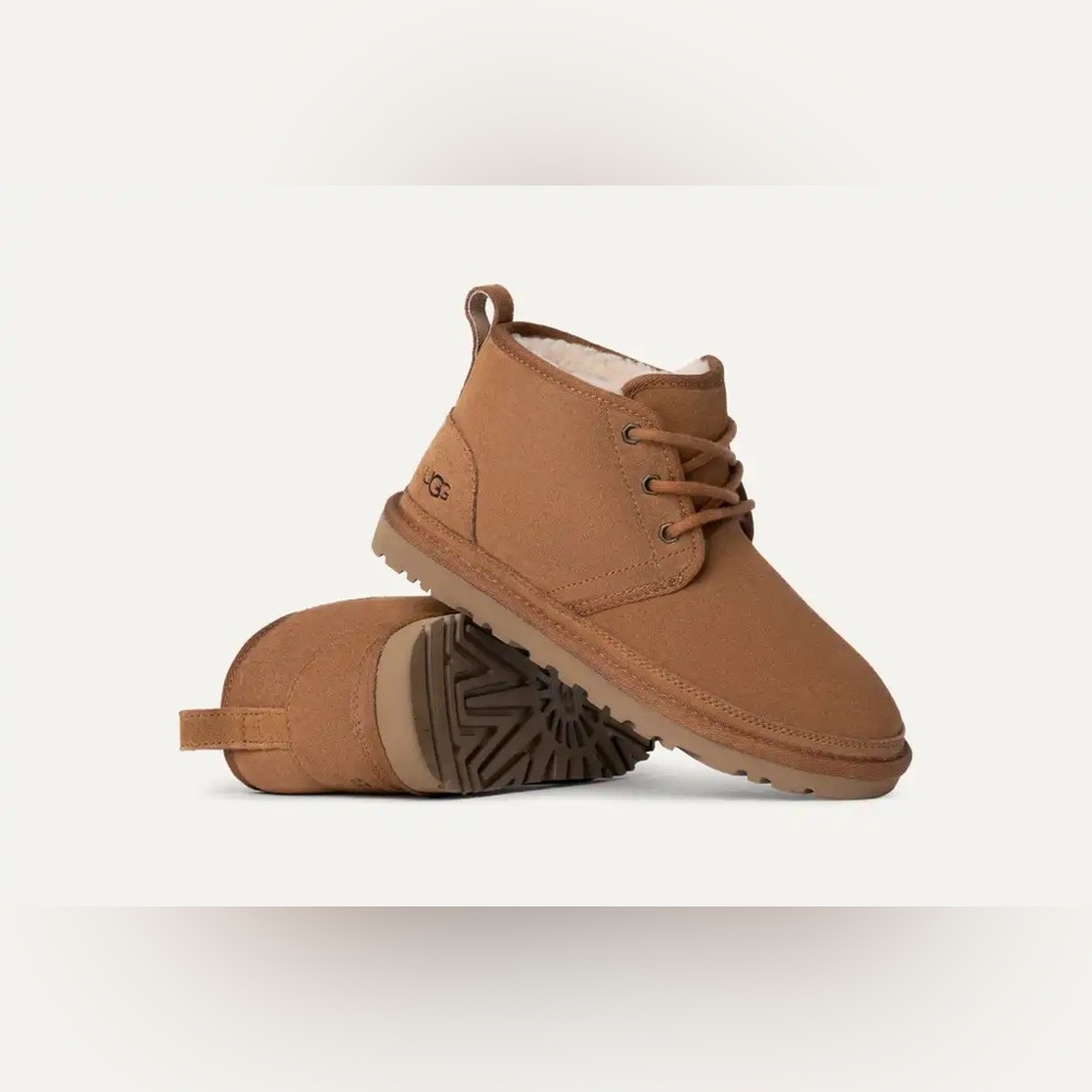 UGG Neumel Chukka Lace-up Boots Suede Ankle Height Chestnut Brown Women’s Size 7